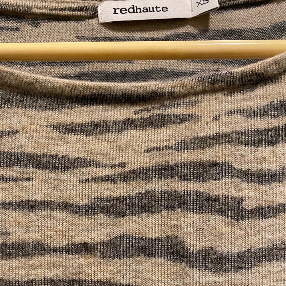Red Haute Printed Zip Sweater - Picture 3 of 4